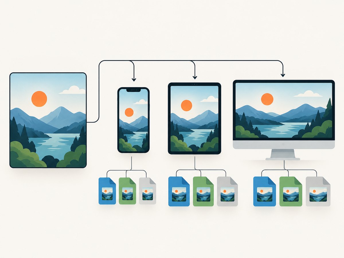 Responsive candidates let the browser choose an image close to the size the layout needs.