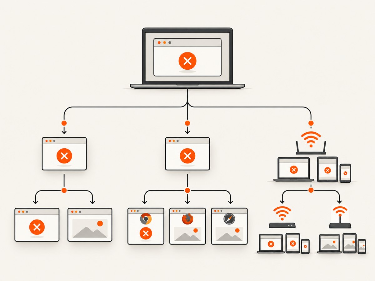Compare sites, browsers, devices, and networks to narrow where missing images originate.