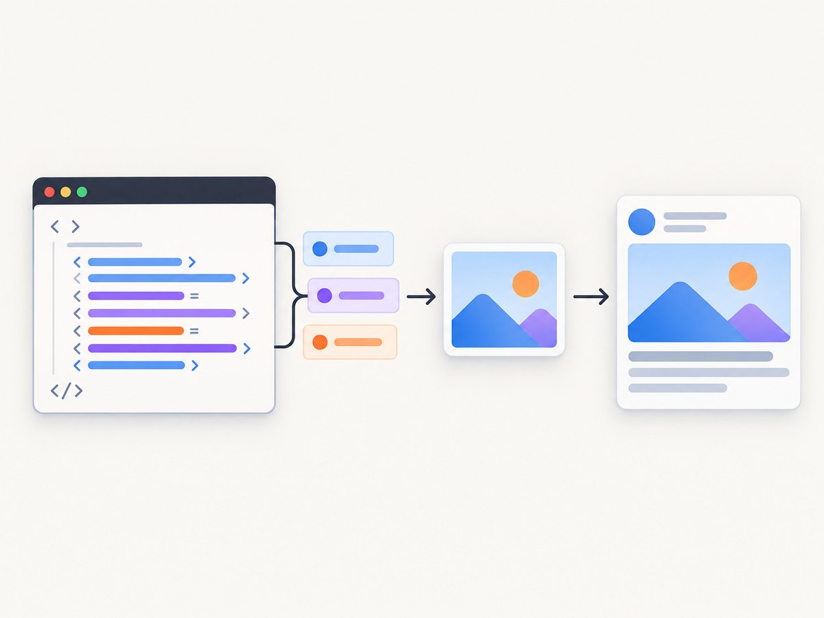 Open Graph metadata connects a page to the image used in its link preview.