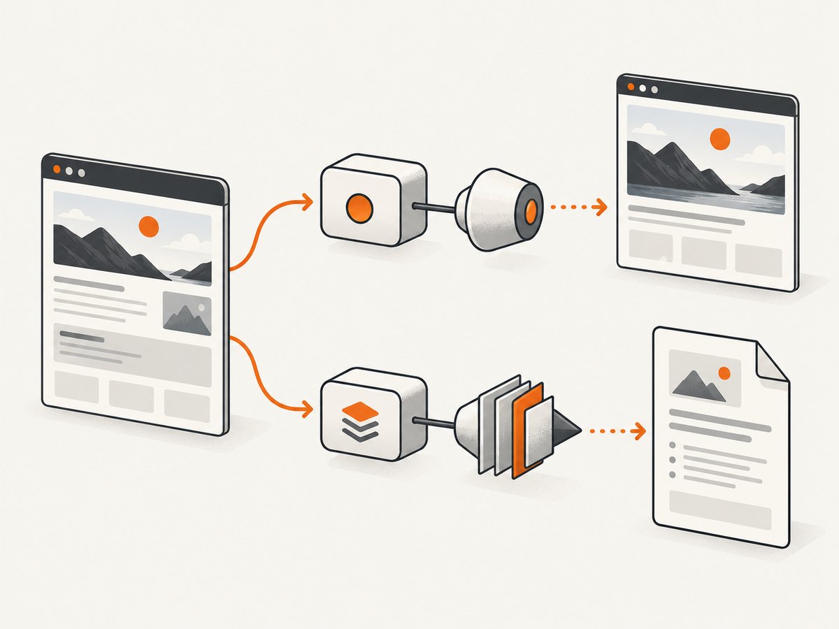 Screenshot MCP and Markdown MCP solve different parts of the same agent workflow.