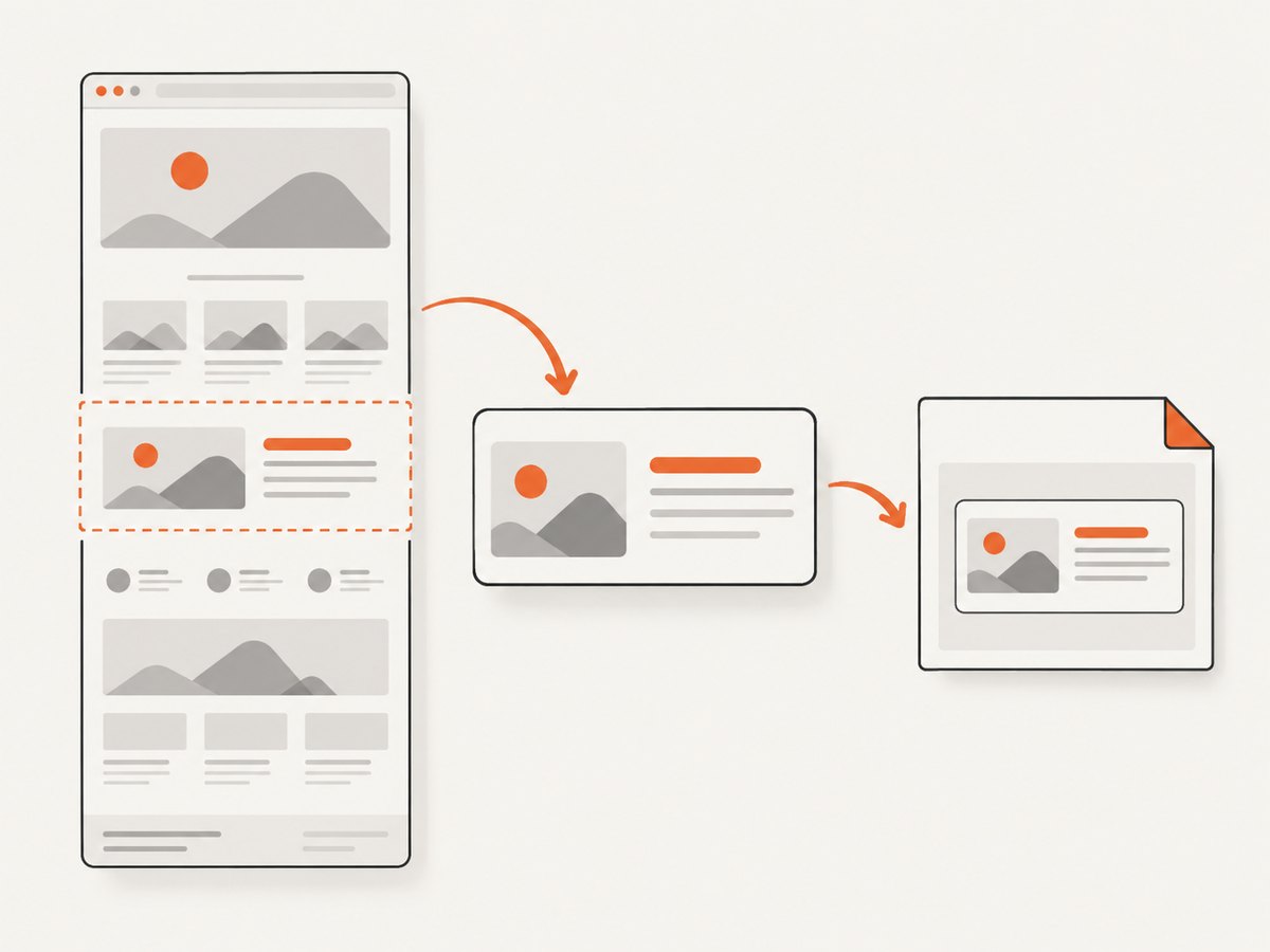 Choose Entire web page or Specific element to control what the browser action captures.