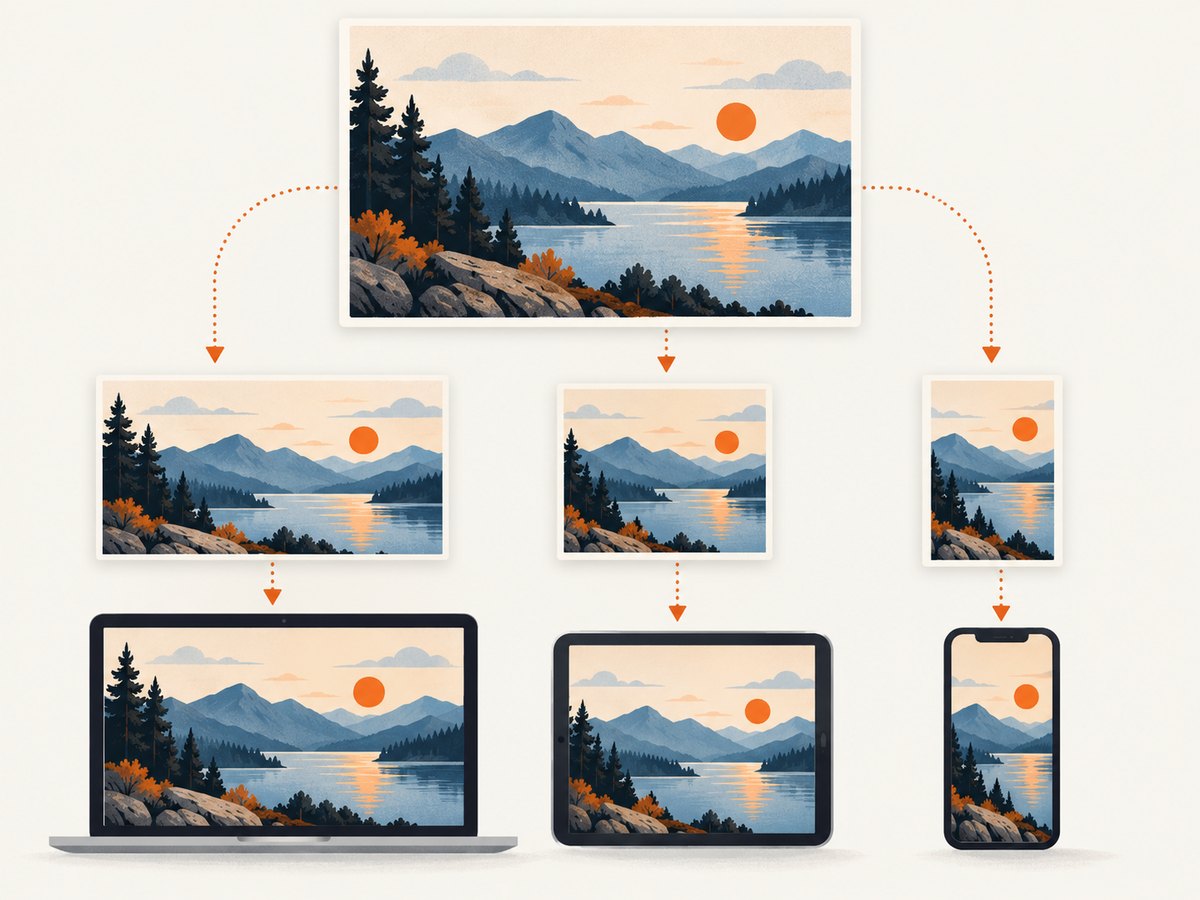 Responsive candidates let the browser match image width to the rendered slider slot and screen density.