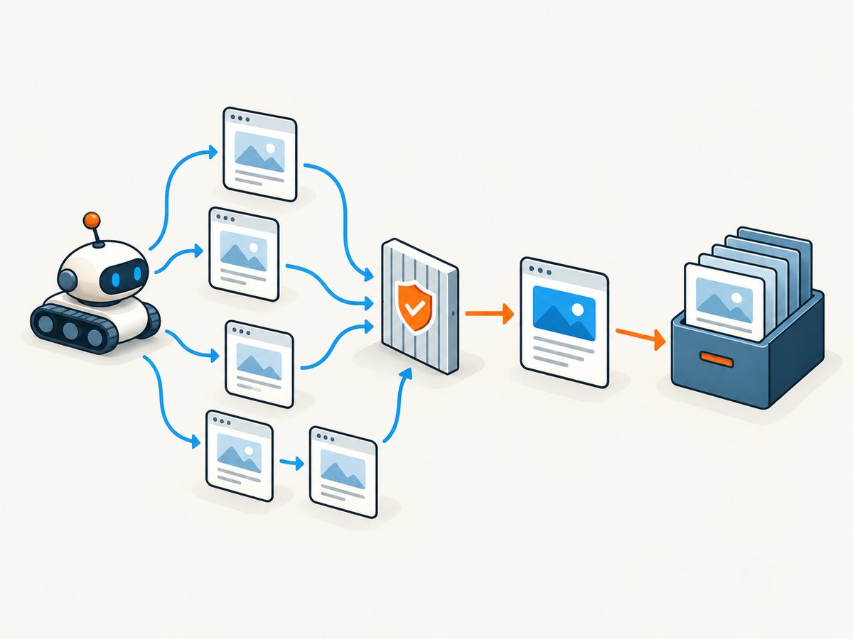 Discovery, fetching, rendering, and indexing are separate steps in a search crawler’s workflow.