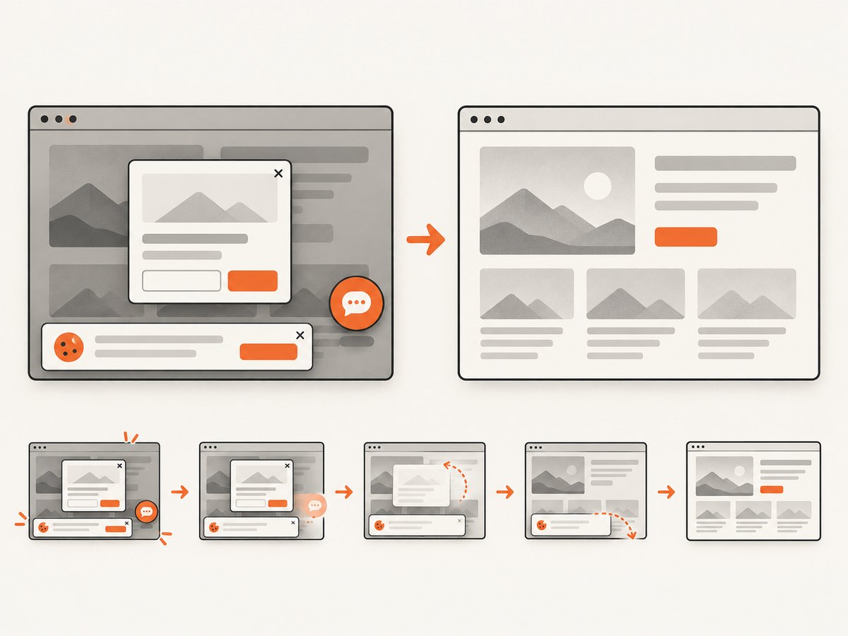 Clean, consistent website frames make a more useful GIF sequence.