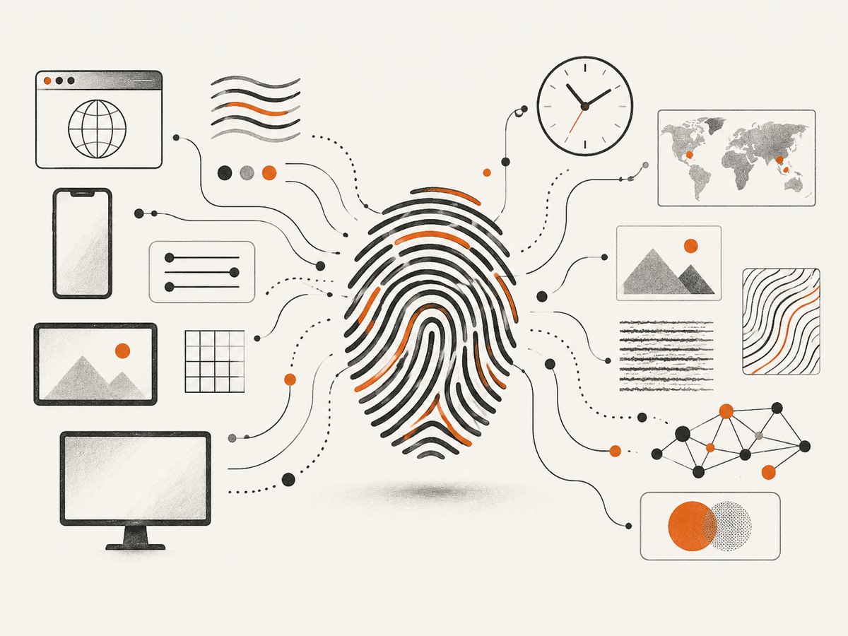 A fingerprint is assembled from many observable configuration clues.