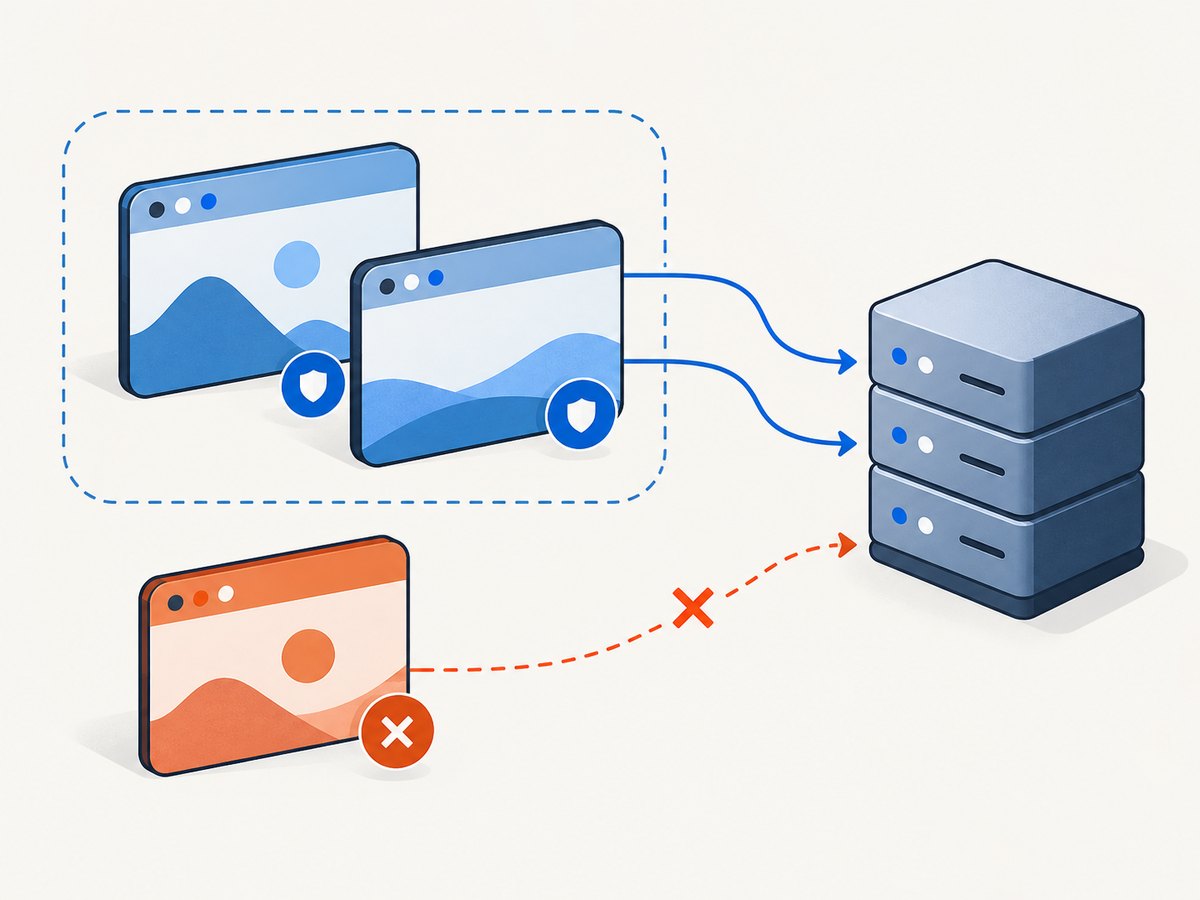 An explicit allowlist limits which browser origins can read an API response.