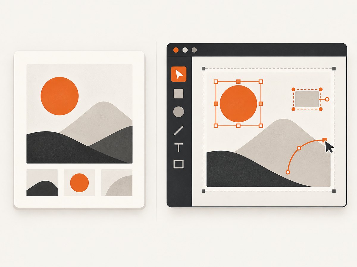 A viewer presents a design; an embedded editor adds a creation or revision workflow inside the host product.