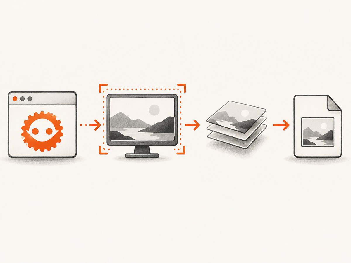 A clean capture removes overlays before the rendered page is saved.