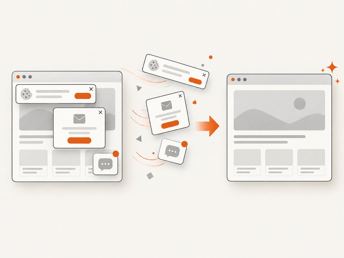 Consent elements and overlays can obscure a capture unless they are handled before the screenshot.