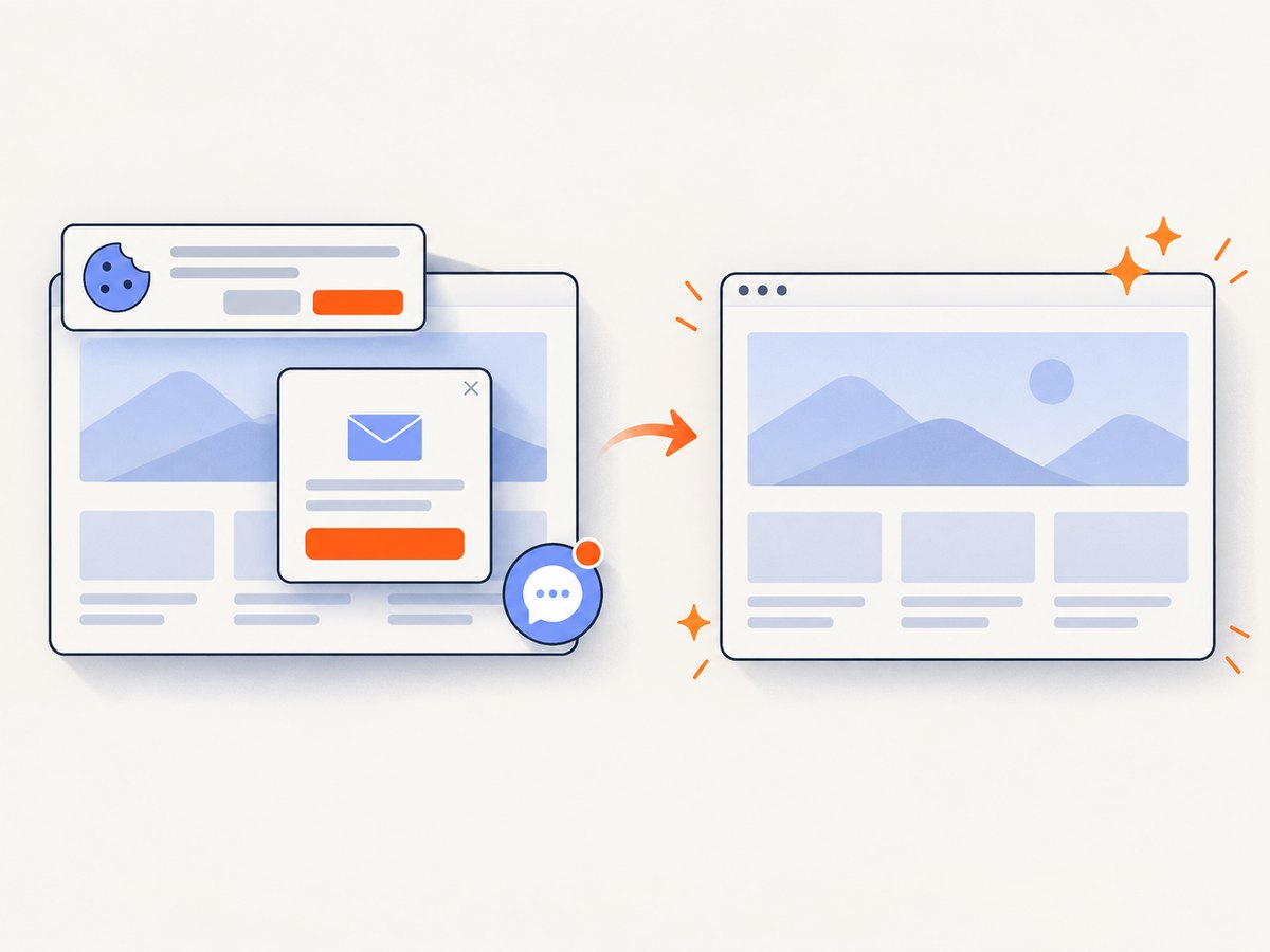 A hosted capture service can remove common overlays before returning the image.