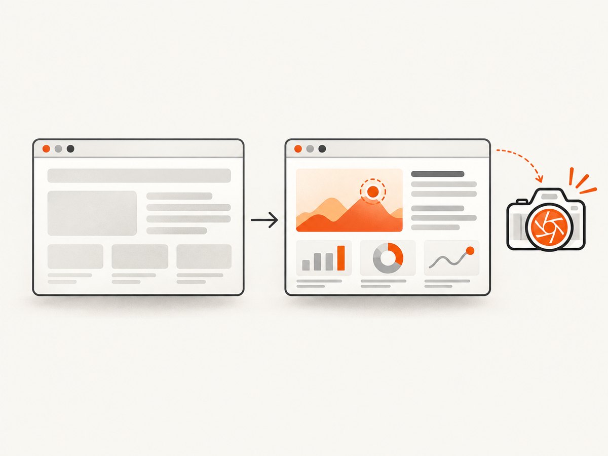A selector or application-ready condition ties the screenshot to the content that must be visible.