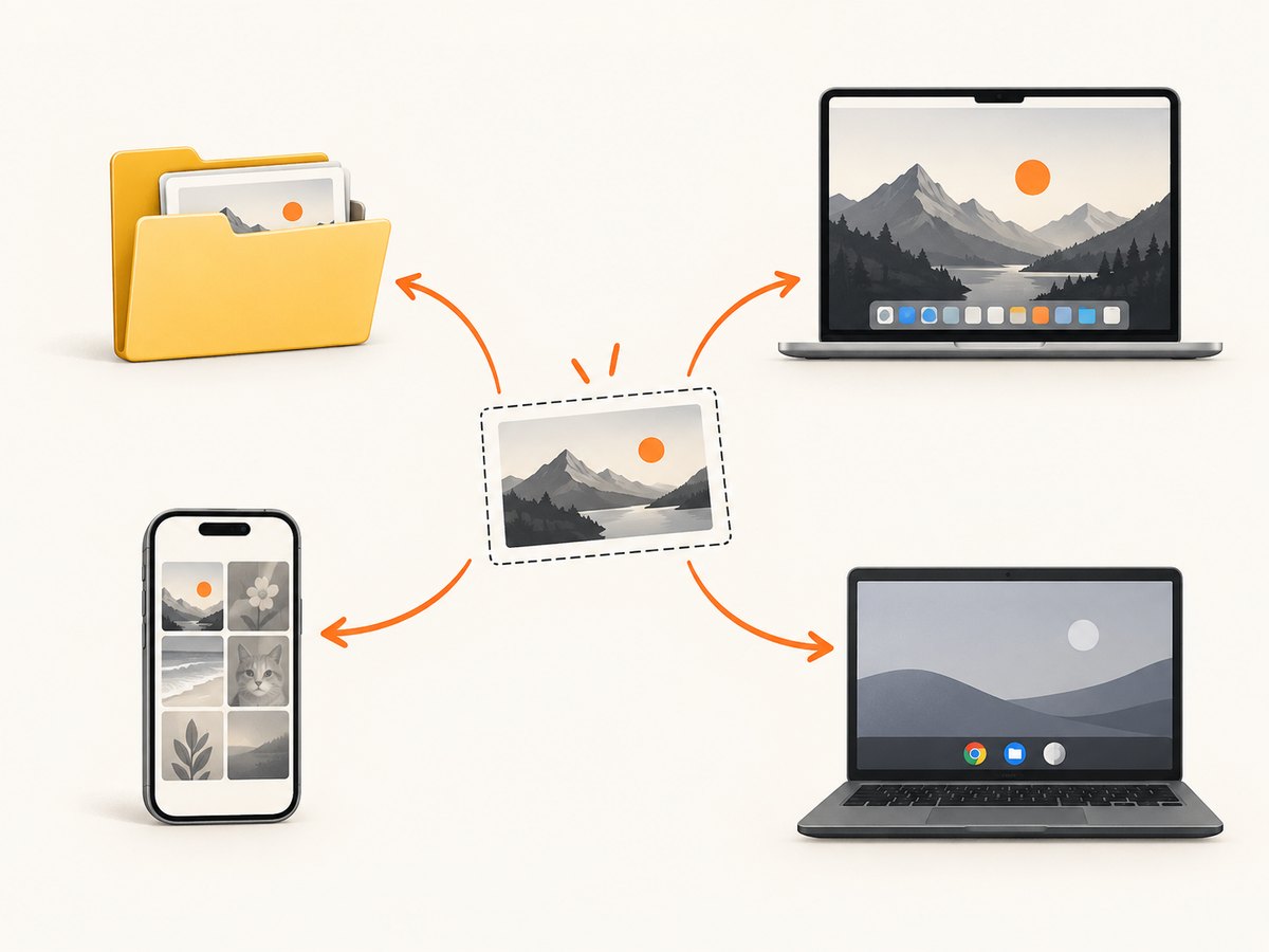 The capture method and platform determine whether a screenshot appears in a folder, photo library, or clipboard.