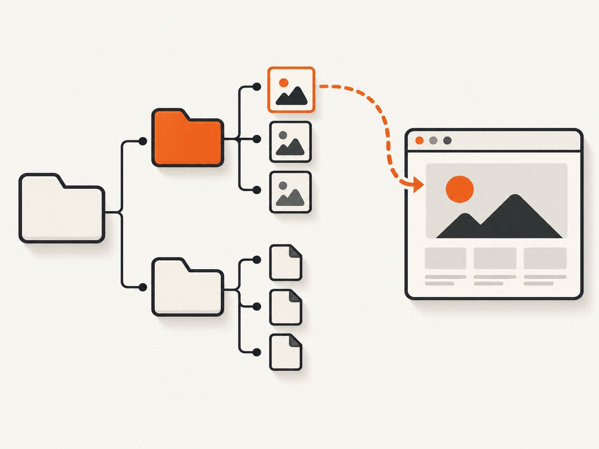 Files in the root public folder are served from root-relative URLs, while source code can live under src.