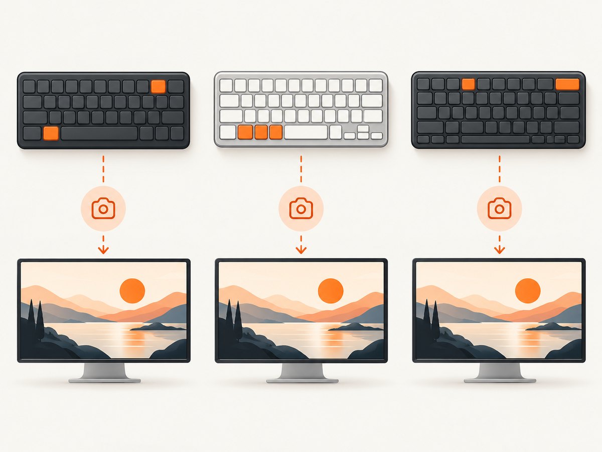 The whole-screen shortcut changes with the operating system.