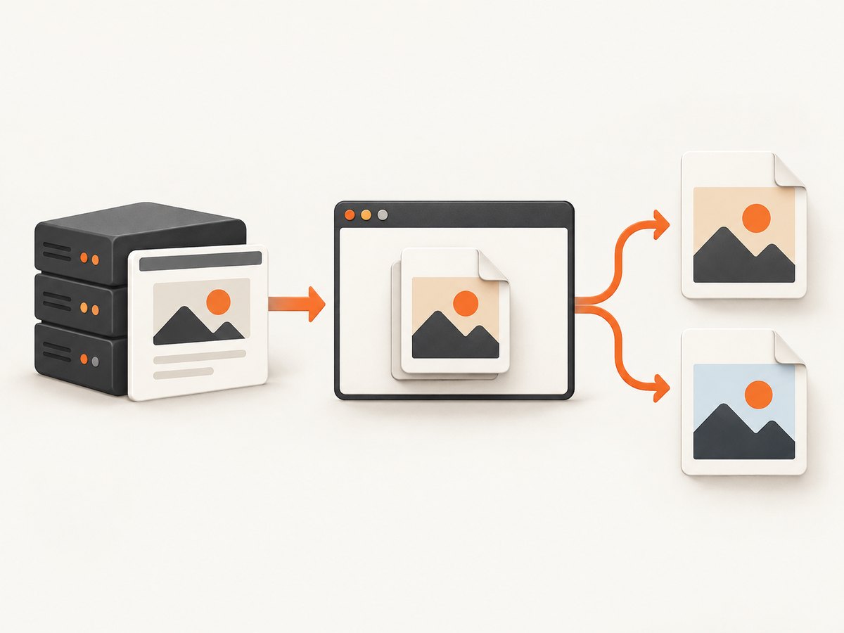 A site can deliver WebP; conversion decodes it and encodes a new file in the format you choose.