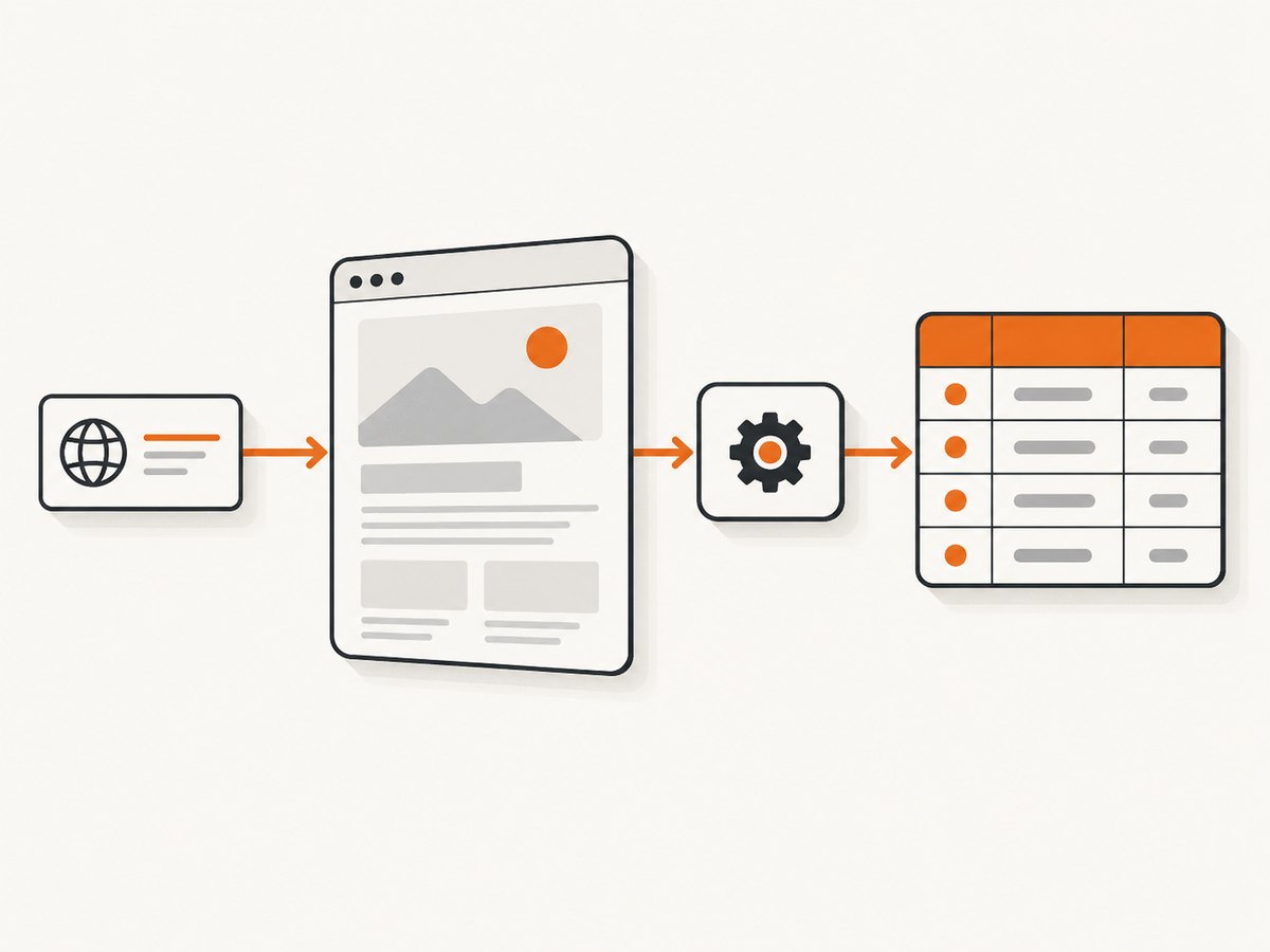 Python connects retrieval, parsing, and structured export in a compact pipeline.