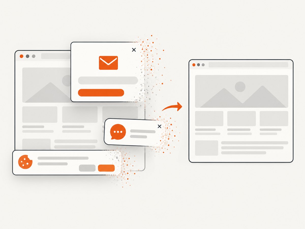Consent banners and overlays can cover the page unless they are handled before capture.