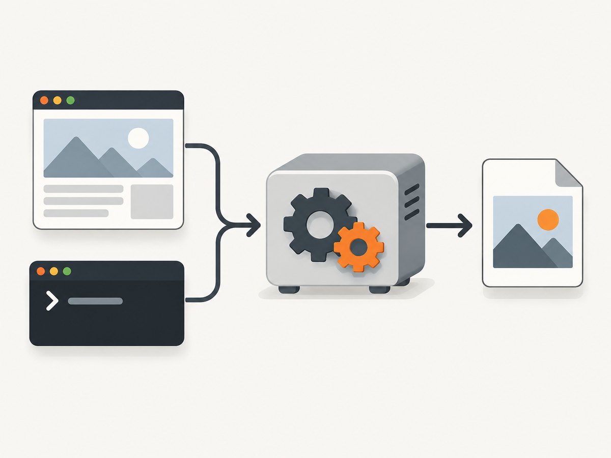 The command takes a page or HTML file and writes a rendered image to the output path.
