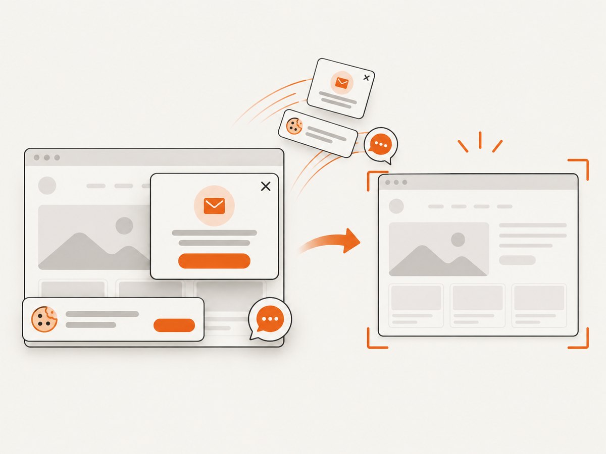 A hosted capture can remove common overlays before returning the screenshot.