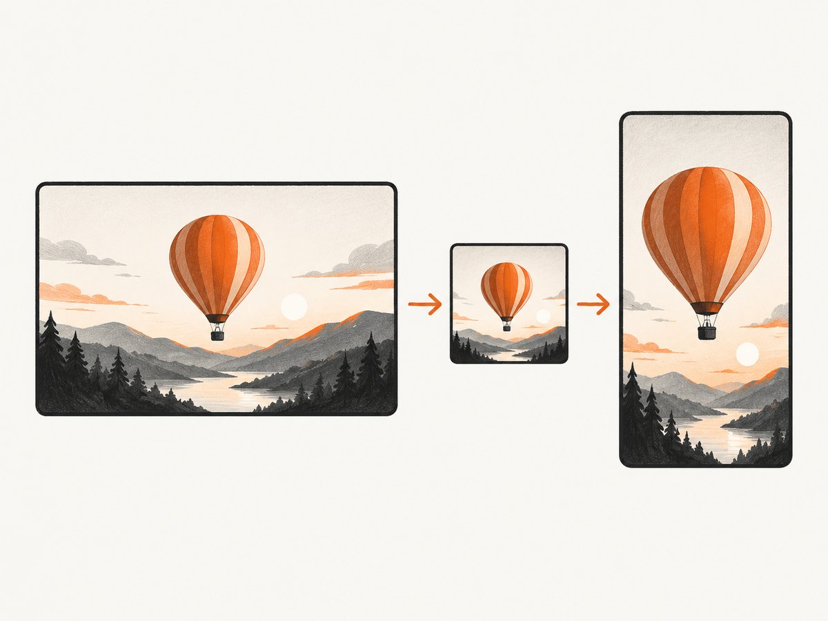 Thumbnails are video-specific previews and need to remain clear at small sizes.