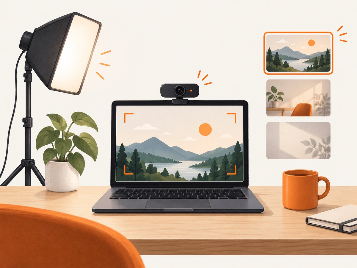 Webcam setup can capture a frame before you go live.