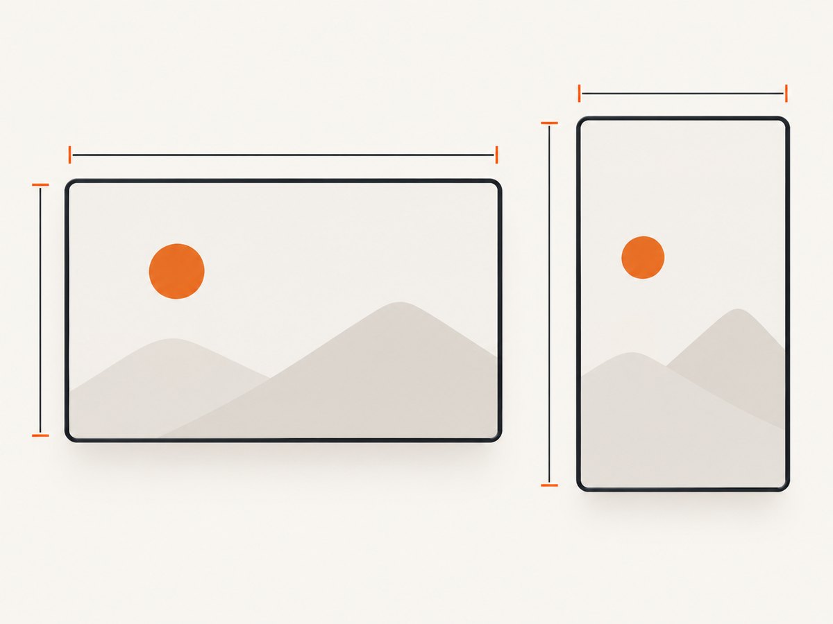 Standard videos use a landscape 16:9 thumbnail canvas; Shorts use a vertical 9:16 canvas.