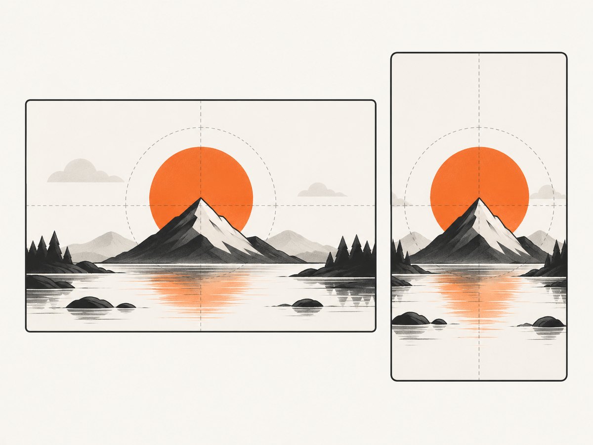Prepare separate 16:9 and 9:16 compositions so important subjects survive different crops.