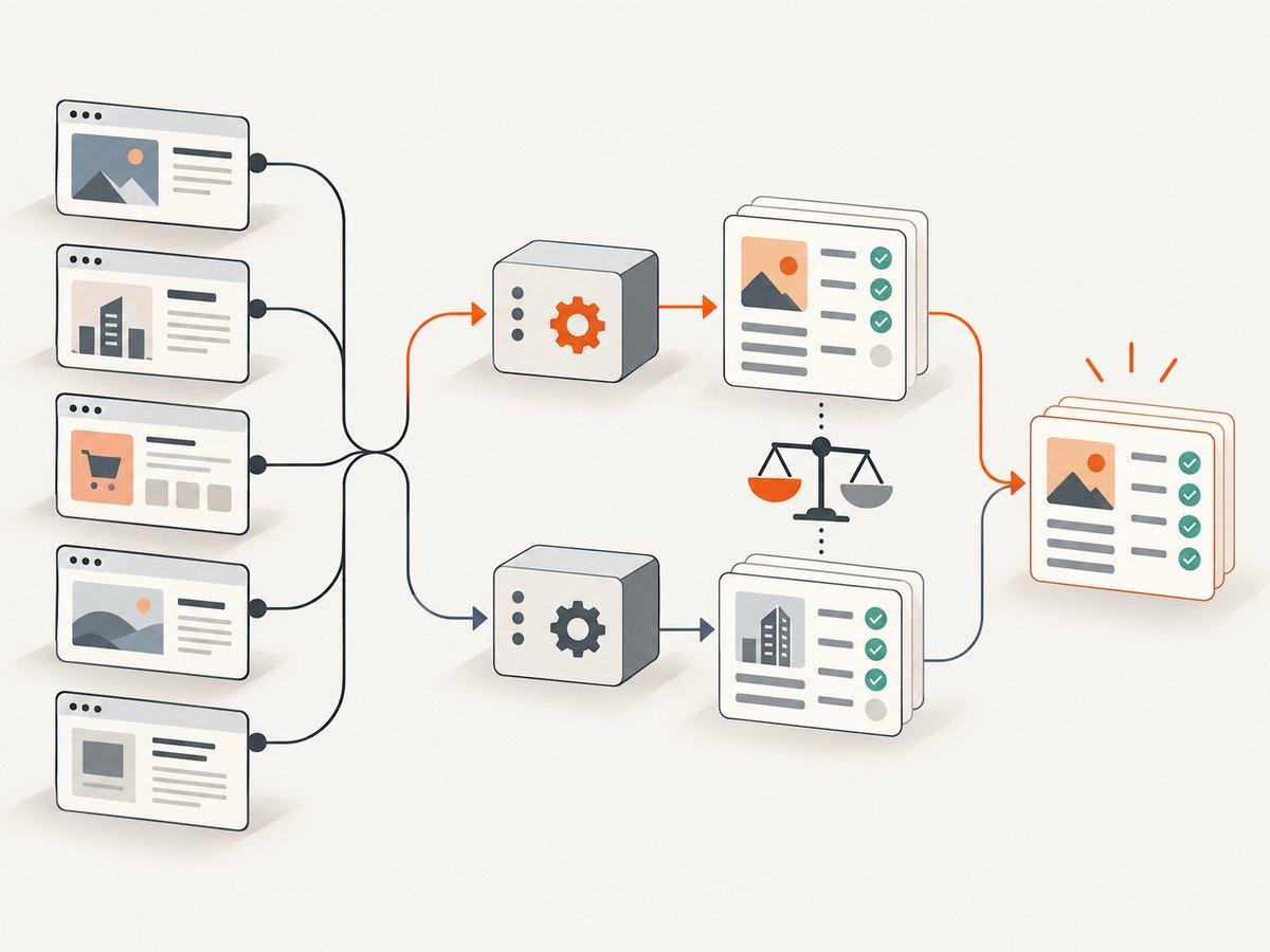 A controlled pilot compares providers on the same pages, output requirements, and request mix.