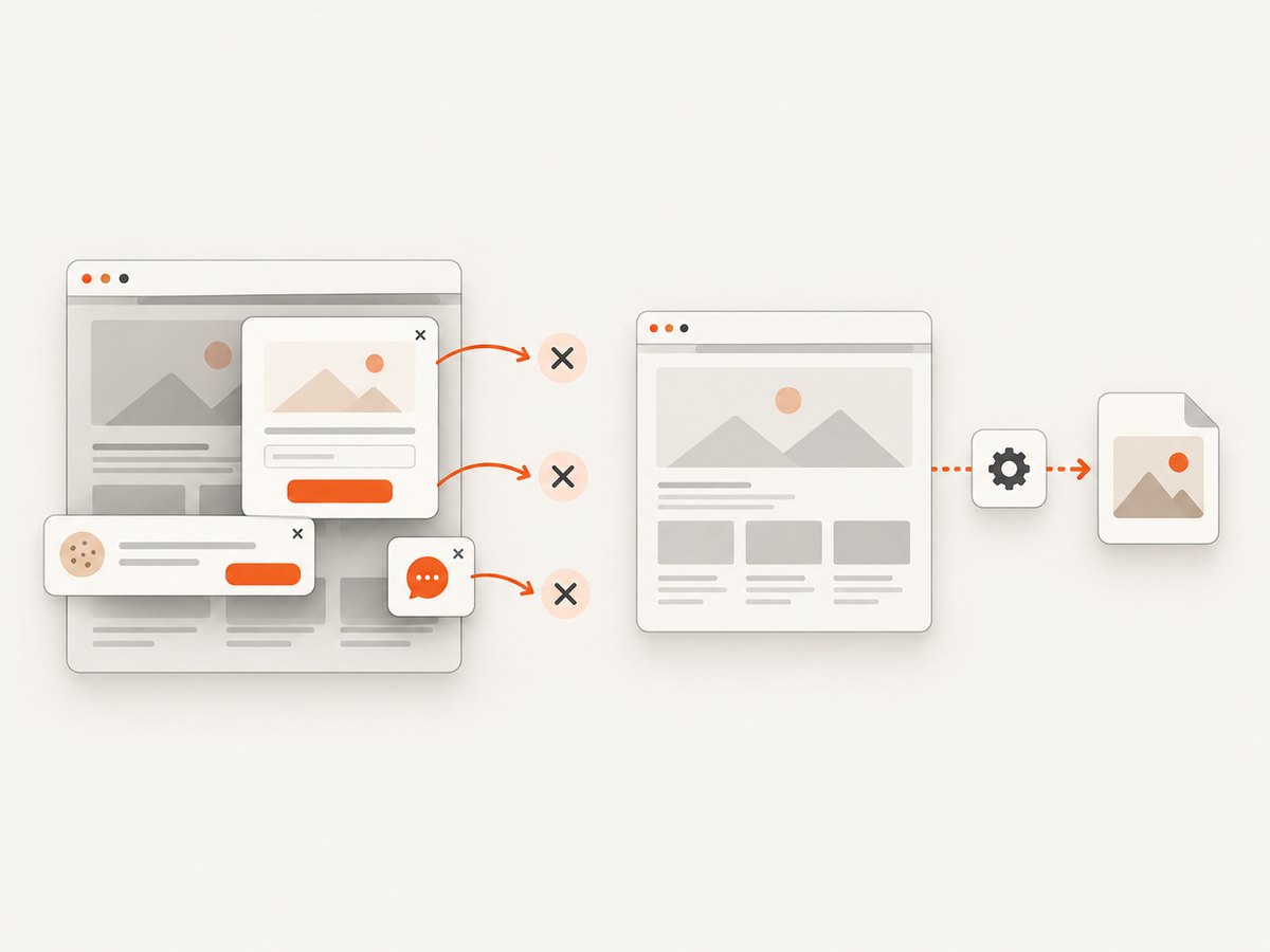 Screenshot capture is a visual output workflow, distinct from extracting structured records.